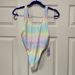 High Leg Cut One Piece Bathing Suit